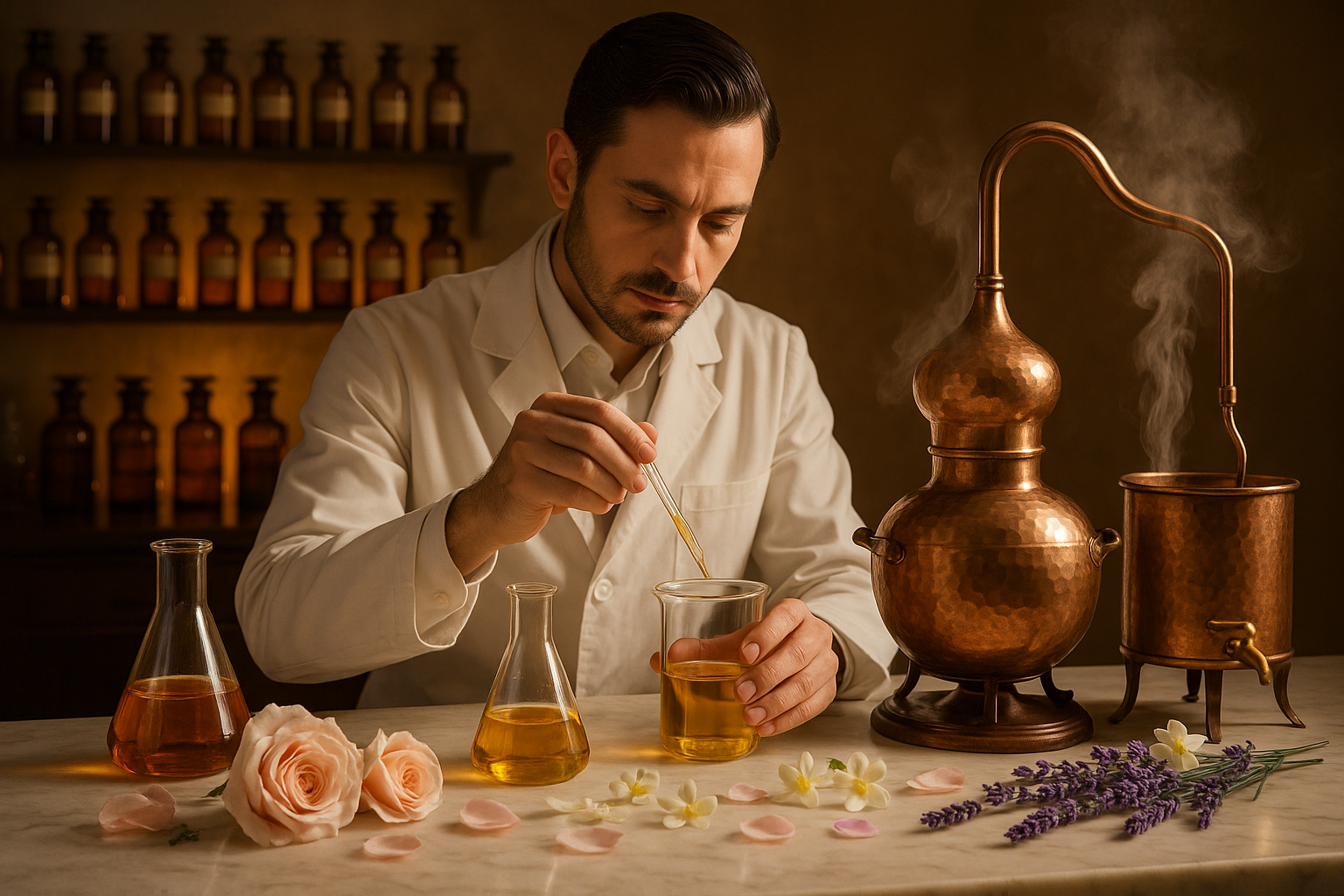 perfume being made with elegance